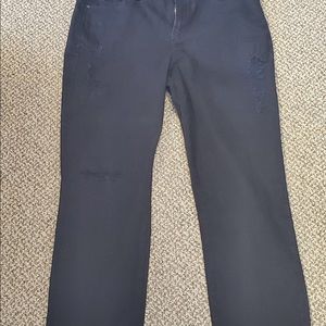 NYDJ black crop jeans size 16 - boyfriend